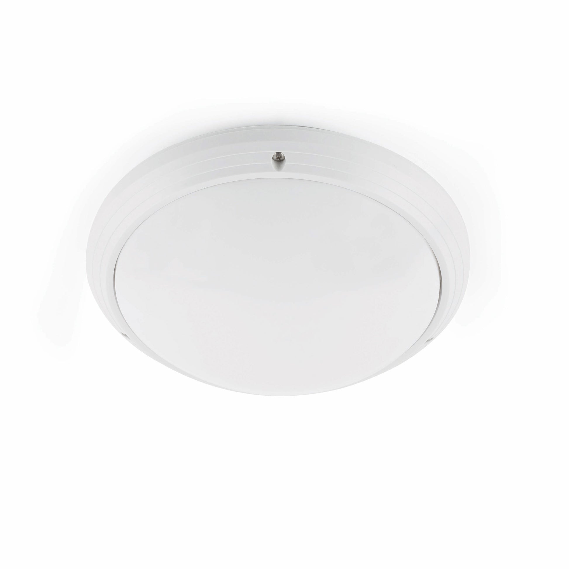 Plafon exterior DAKRON blanco modelo FARO 70722, lámpara de pared para jardín en ABS y policarbonato con IP65 impermeable, iluminación exterior resistente.