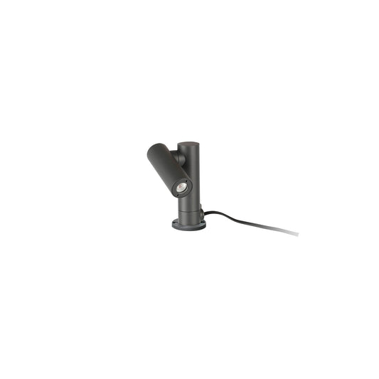Luminaria sobremuro SPY 145 gris oscuro FARO 70782, iluminación exterior LED IP65 aluminio para jardín y patio