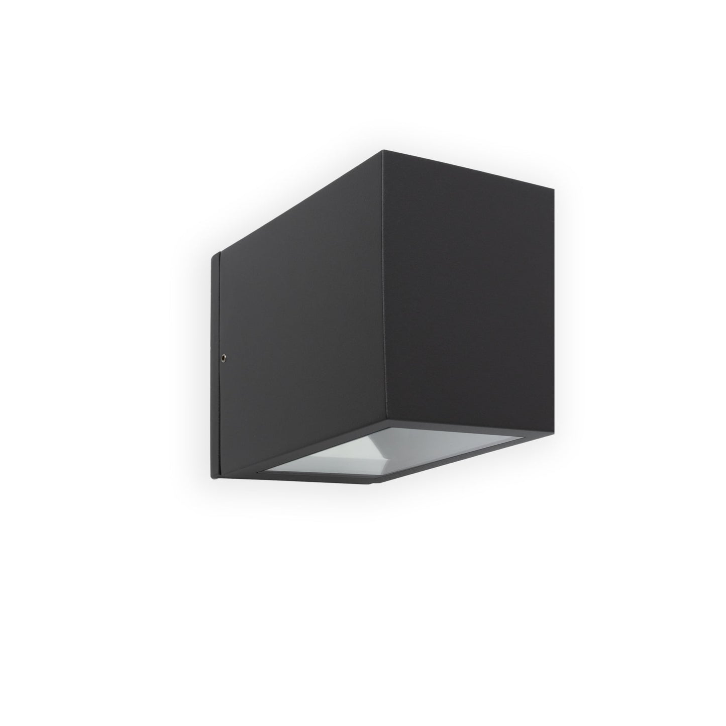 Lámpara de pared exterior LACRE Aplique en gris oscuro de aluminio y cristal, modelo 70802 de FARO para iluminación exterior en superficie de pared