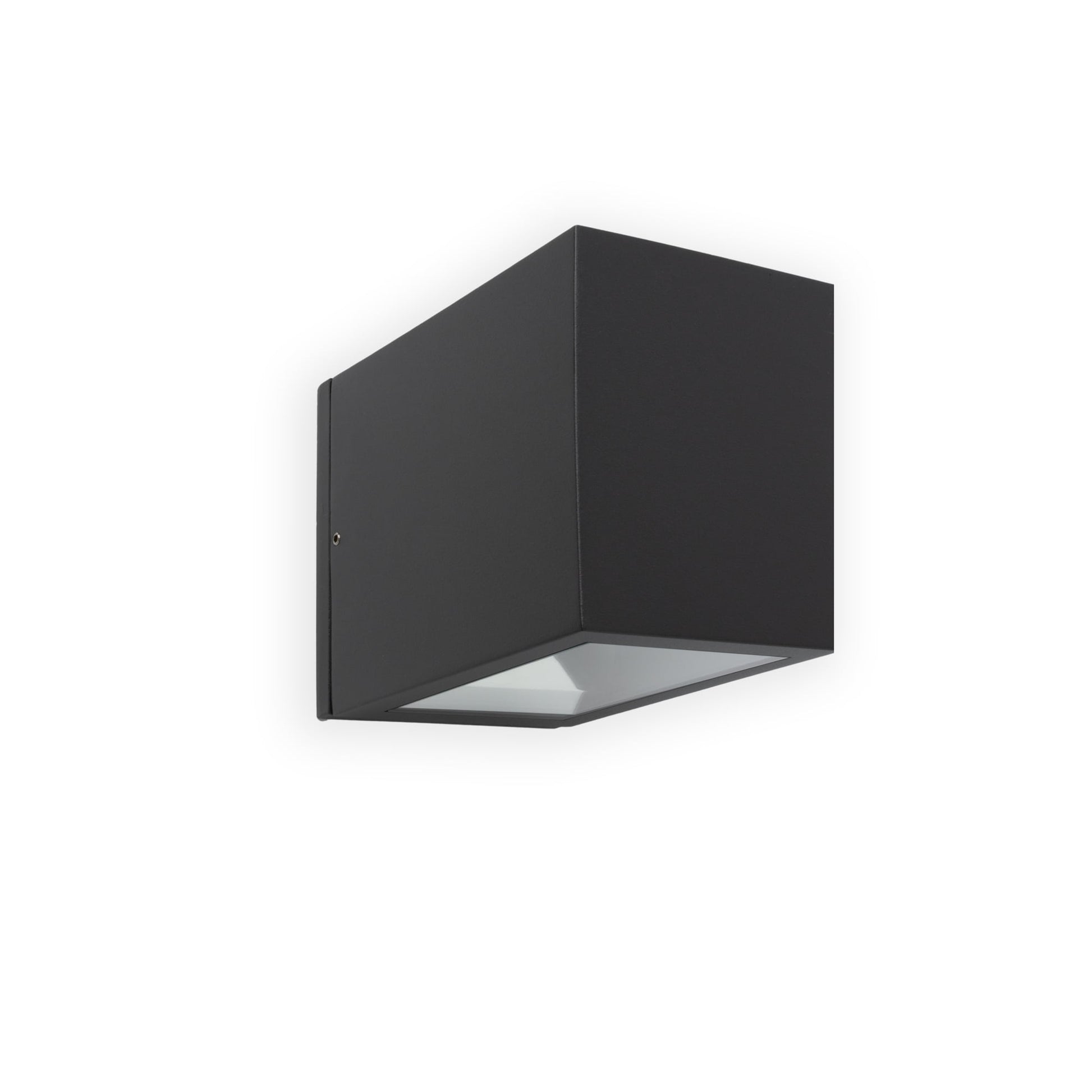 Lámpara de pared exterior LACRE Aplique en gris oscuro de aluminio y cristal, modelo 70802 de FARO para iluminación exterior en superficie de pared