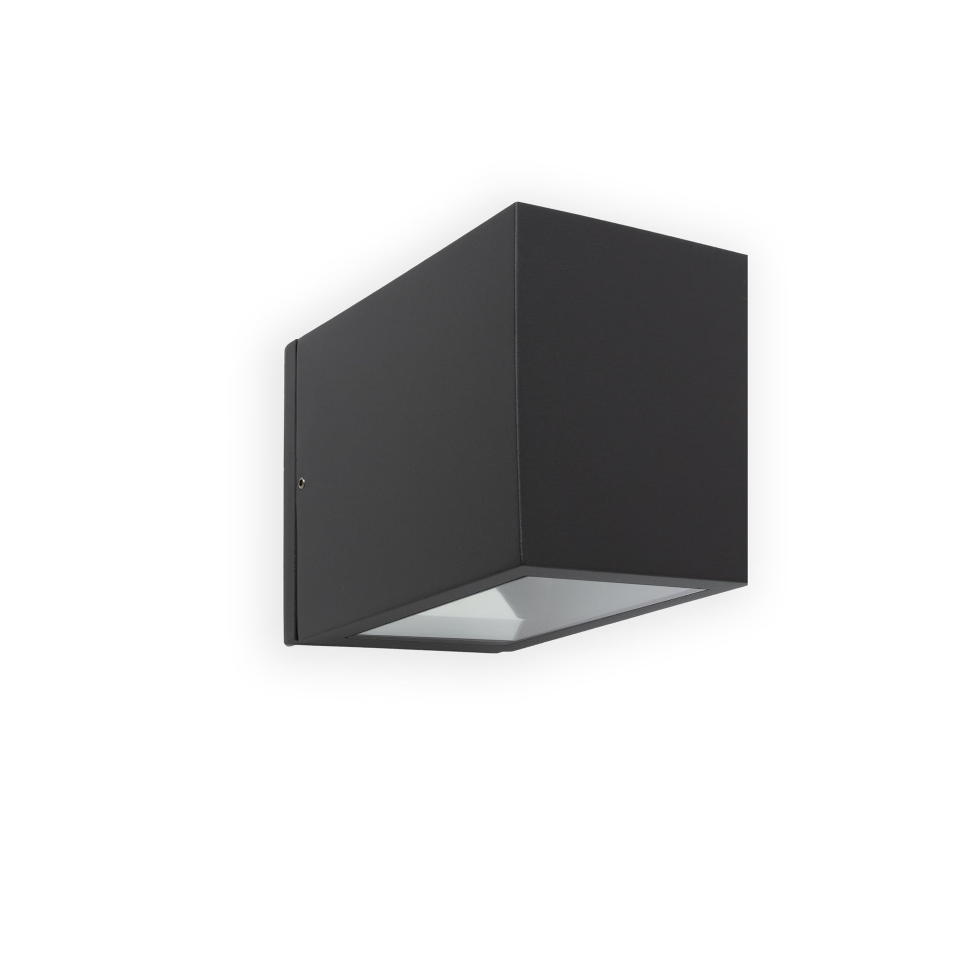 Lámpara de pared exterior LACRE Aplique en gris oscuro de aluminio y cristal, modelo 70802 de FARO para iluminación exterior en superficie de pared