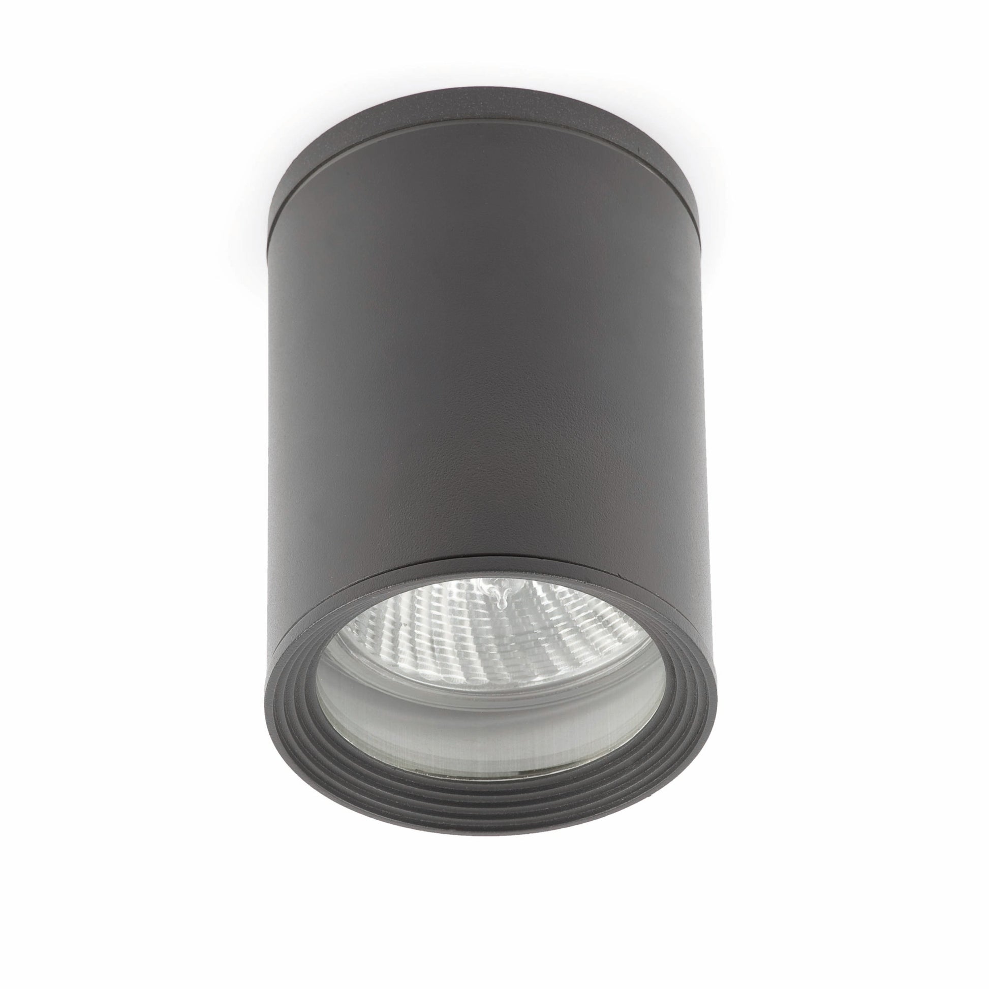 Plafon TASA Gris Oscuro Exterior FARO 70806 - Luminaria superficie aluminio cristal IP44 IK06 colección 1037 iluminación residencial