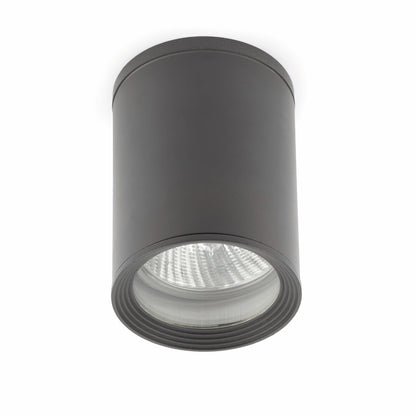 Plafon TASA Gris Oscuro Exterior FARO 70806 - Luminaria superficie aluminio cristal IP44 IK06 colección 1037 iluminación residencial