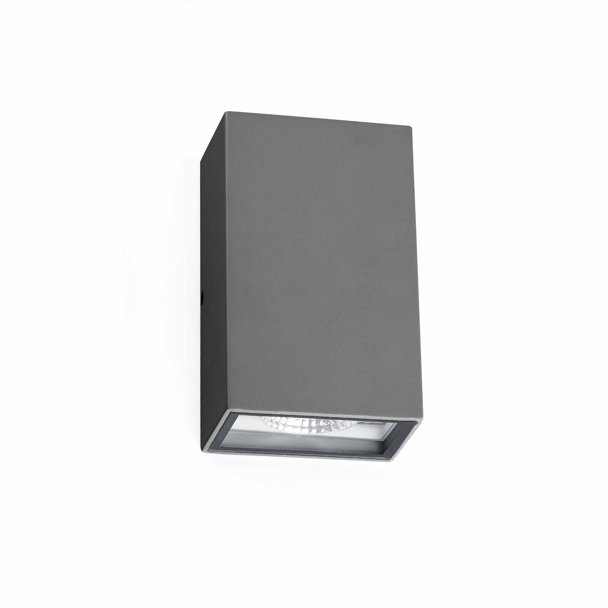 Aplique de pared LED LING en aluminio gris oscuro FARO 70812, luminaria exterior para jardín y terraza, iluminación decorativa de superficie