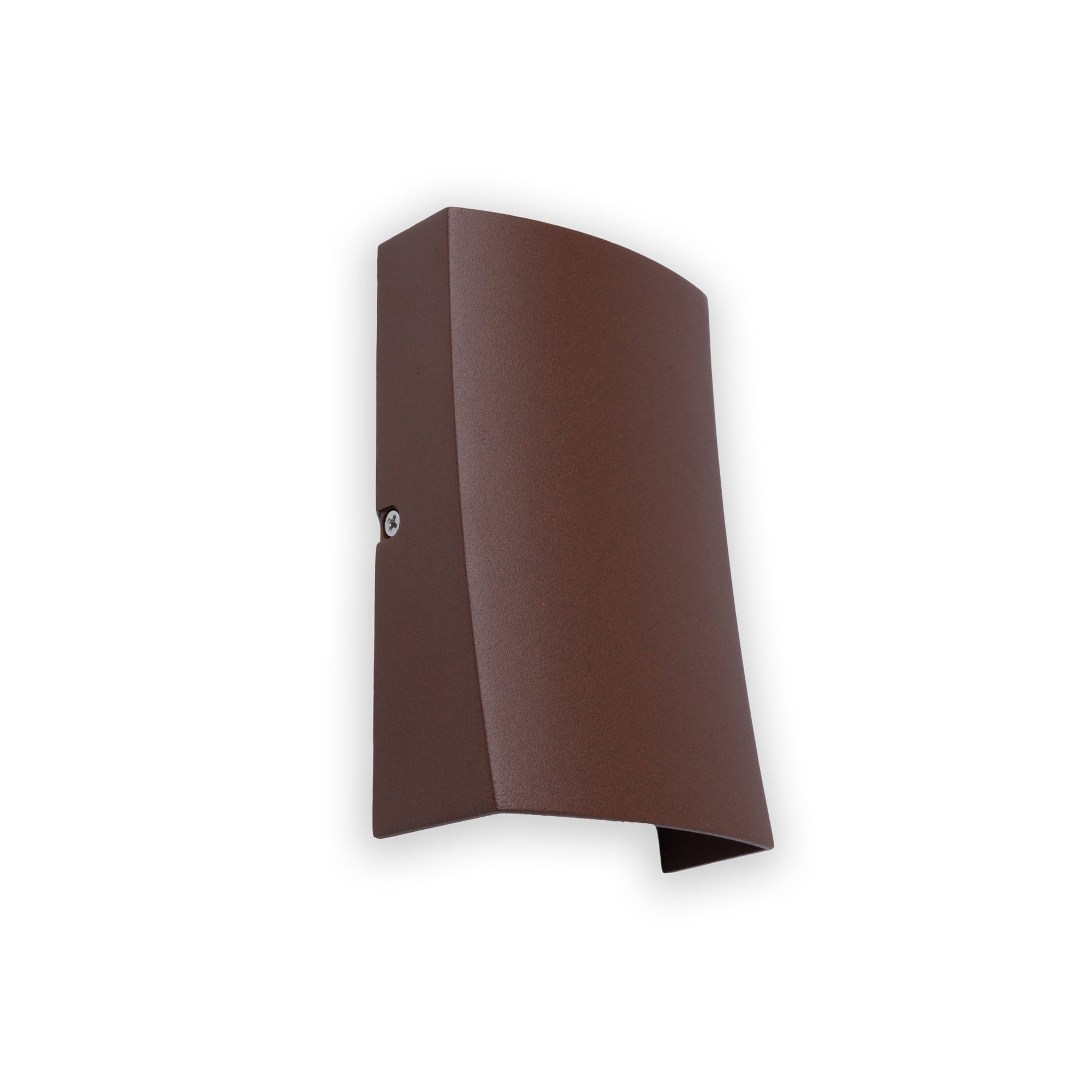 Lámpara de pared exterior NAIROBI marrón óxido, diseño faro de aluminio y cristal para jardín y terraza | FARO 70832