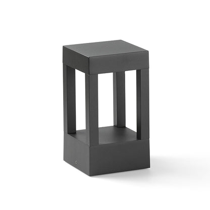 Baliza exterior AGRA 200 gris oscuro LED 2700K faro aluminio para jardín e iluminación caminos