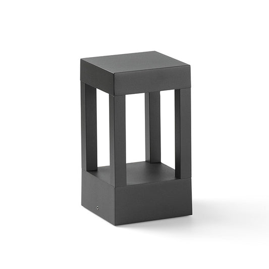 Baliza exterior AGRA 200 gris oscuro LED 2700K faro aluminio para jardín e iluminación caminos