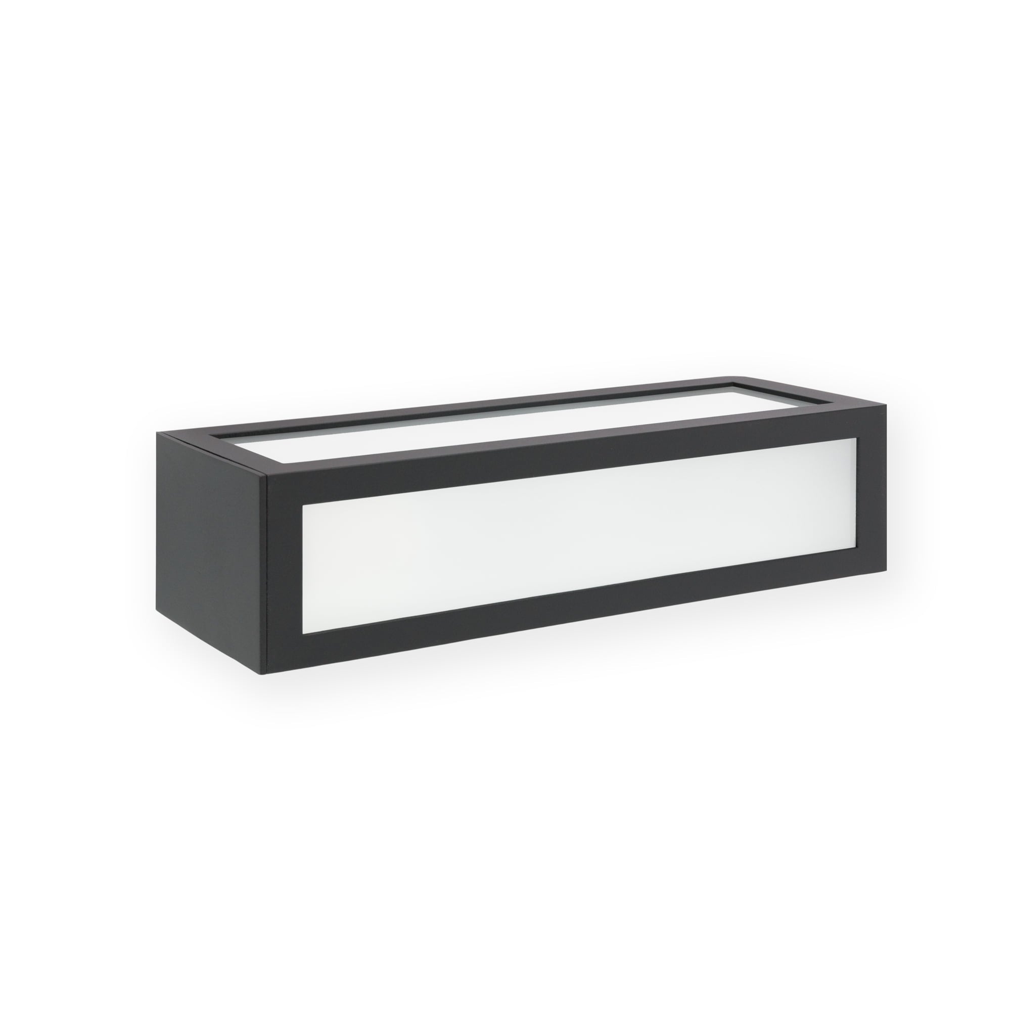 Lámpara de pared NATRON gris oscuro FARO 70887, aplique exterior de aluminio y cristal IP54 para iluminación exterior moderna