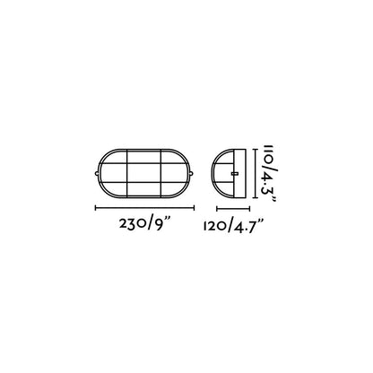 Medidas del aplique de pared exterior CABO en latón modelo FARO 70998, iluminación jardín IP44 con cristal opal, lámpara terraza made in Europe