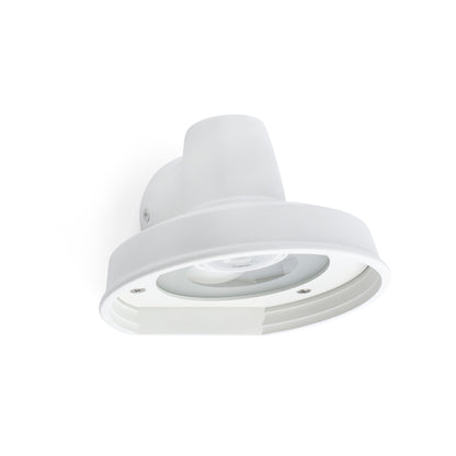 Aplique de pared BRONX Blanco FARO 71195, luminaria exterior en aluminio IP44 para jardín, terraza e iluminación industrial
