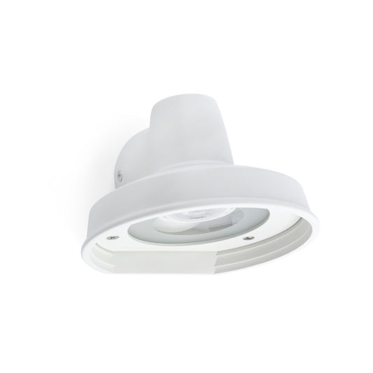 Aplique de pared BRONX Blanco FARO 71195, luminaria exterior en aluminio IP44 para jardín, terraza e iluminación industrial