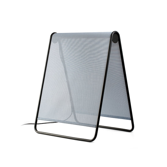 Lámpara de pie Cadaqués azul modelo FARO 71243 para exterior en aluminio y textilene, luminaria de superficie ideal para jardín y terraza