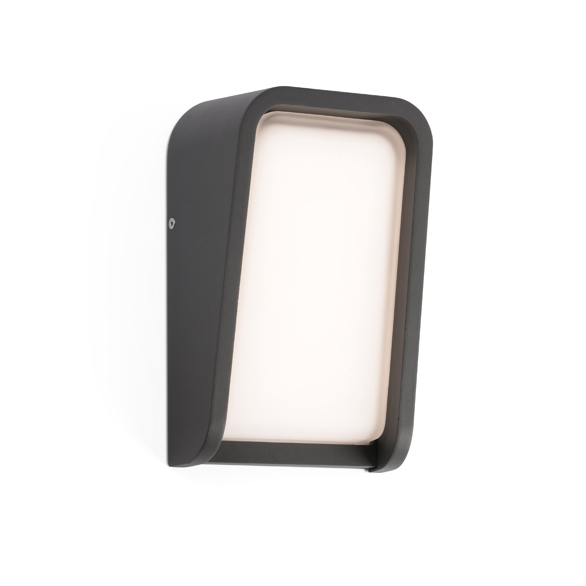 Luminaria exterior MASK aplique pared gris oscuro FARO modelo 71279, faro LED de aluminio y cristal IP65 para exteriores