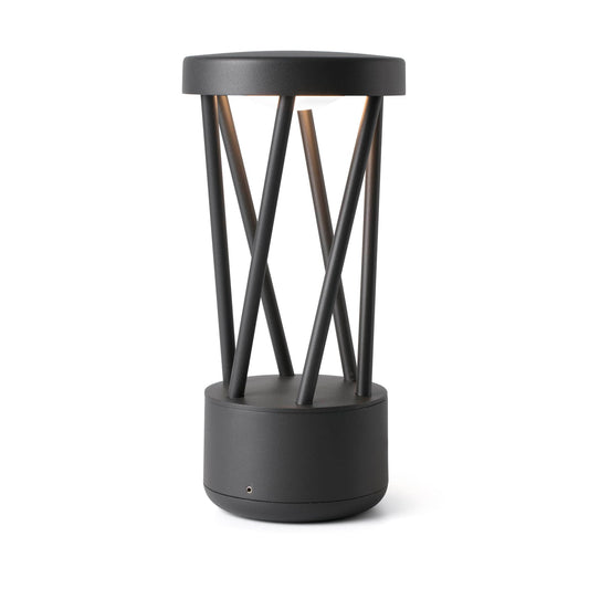 Lámpara sobremuro exterior TWIST 300 en gris oscuro de aluminio, faro de superficie para jardín y terraza, iluminación LED modelo 71286 FARO