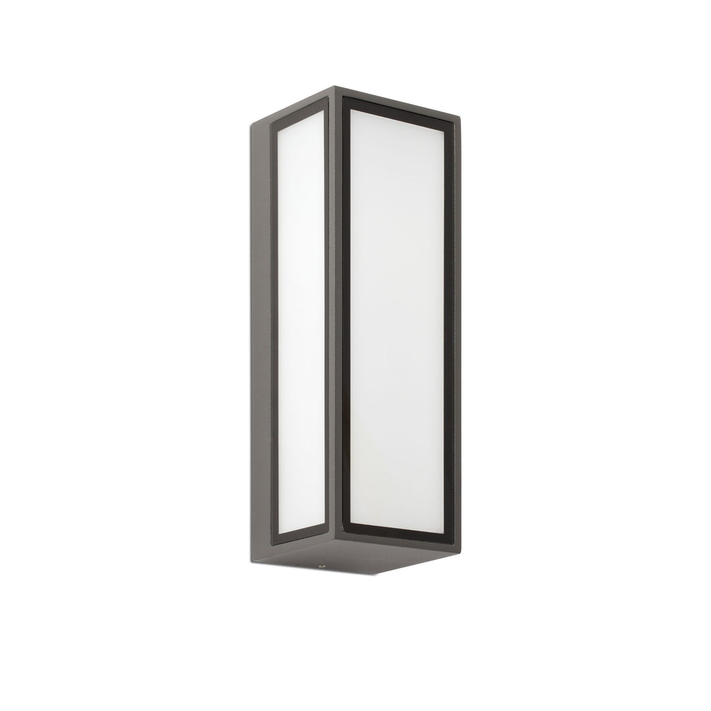Aplique de pared LED pivot gris oscuro FARO 71305, luminaria exterior IP65 para terrazas y jardines