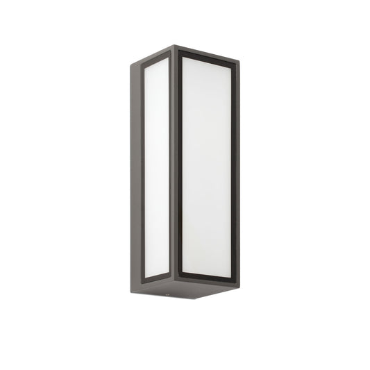 Aplique de pared LED pivot gris oscuro FARO 71305, luminaria exterior IP65 para terrazas y jardines