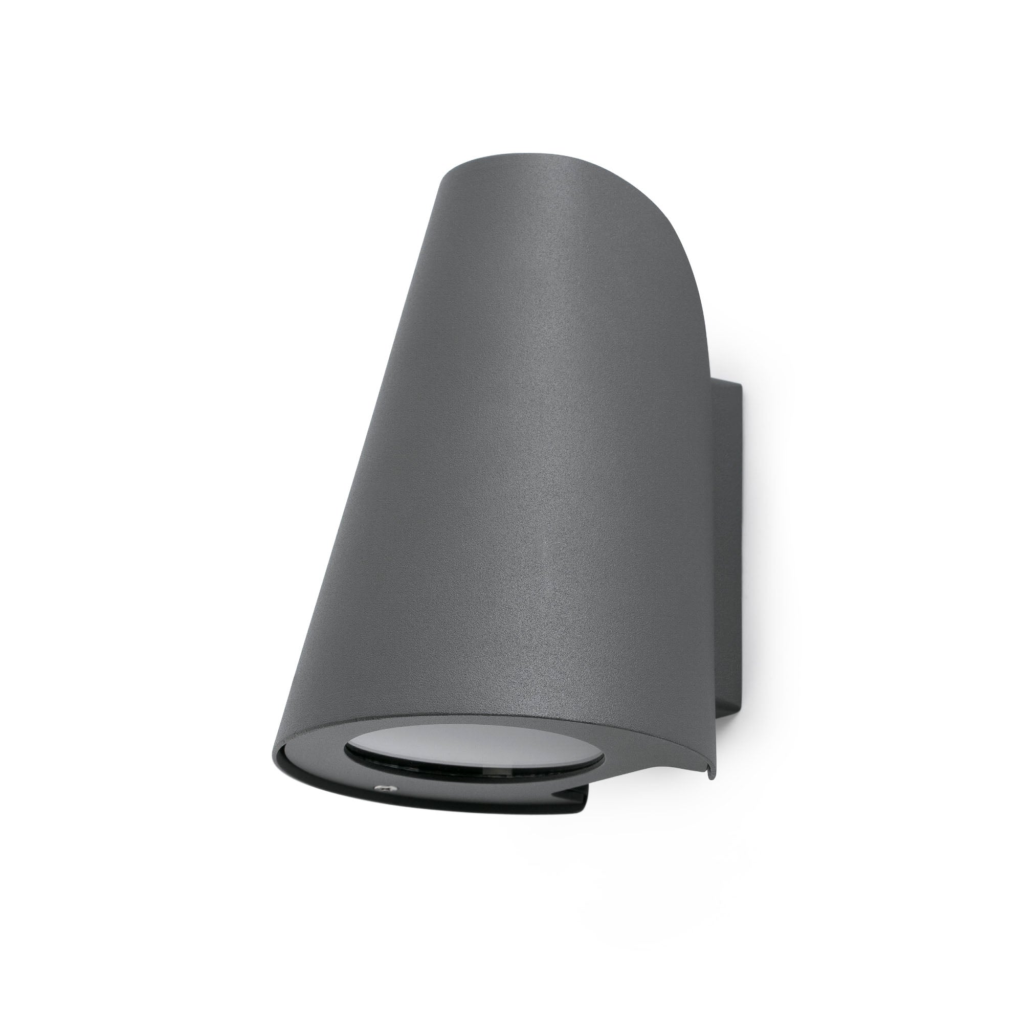 Aplique de pared TINIA gris oscuro FARO 71353, luminaria exterior de aluminio y policarbonato IP44 para jardín, terraza e iluminación decorativa