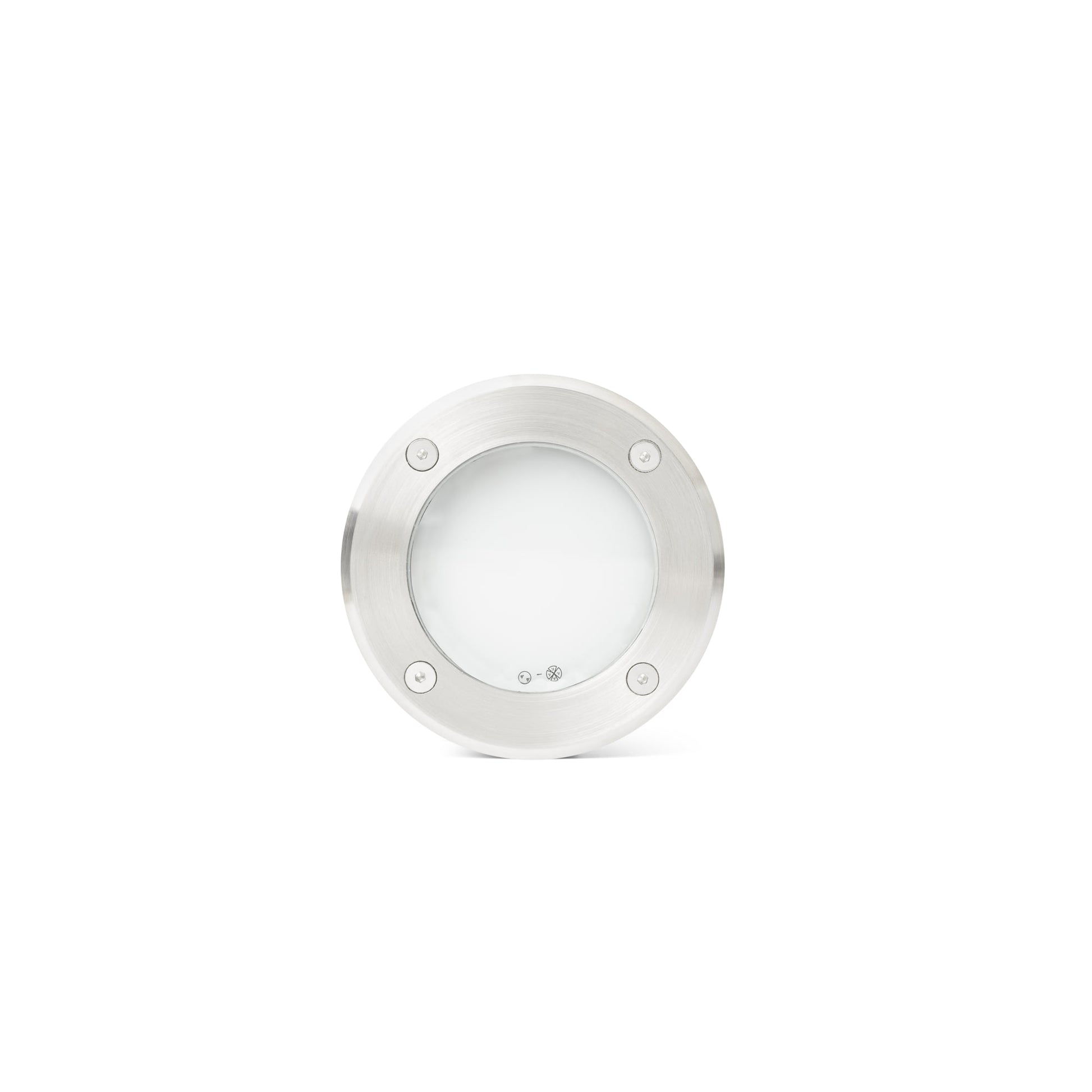 Luz empotrable LIO níquel mate FARO 71495, faro exterior LED para jardín en acero inoxidable y cristal, IP67 IK08 serie 208 luminaria suelo