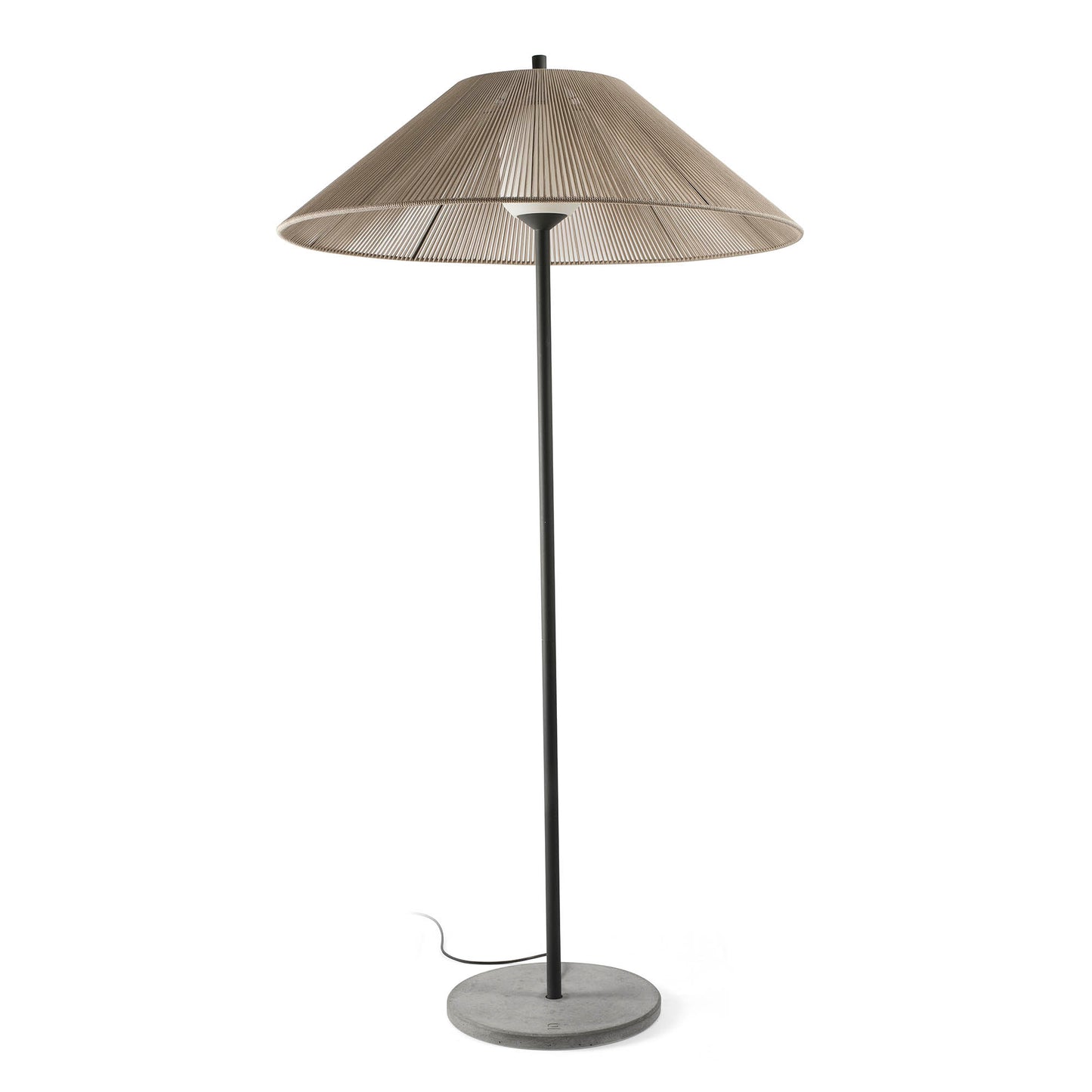 Lámpara de pie exterior SAIGON OUT C100 gris/beige 2M de FARO, diseño minimalista en aluminio para jardín y terraza, luminaria superficial 71569-10