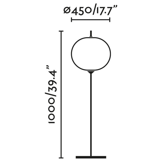 Diagrama de medidas lámpara de pie exterior SAIGON OUT 1300 R45 Gris/Blanco FARO 71575-04, iluminación jardín aluminio minimalista gris oscuro blanco mate