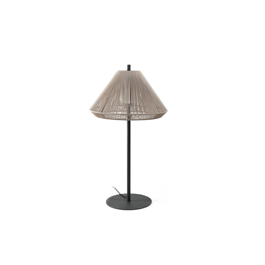 Lámpara de pie exterior SAIGON OUT 1200 C70 gris/beige, diseño minimalista de aluminio IP65 para iluminación jardín, luminaria superficie FARO