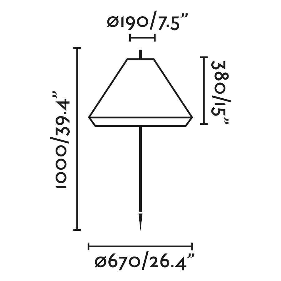 Medidas de la estaca exterior SAIGON OUT T70 Gris/Marrón FARO 71575P-06, luminaria de jardín en aluminio textilene, diseño minimalista resistente al agua