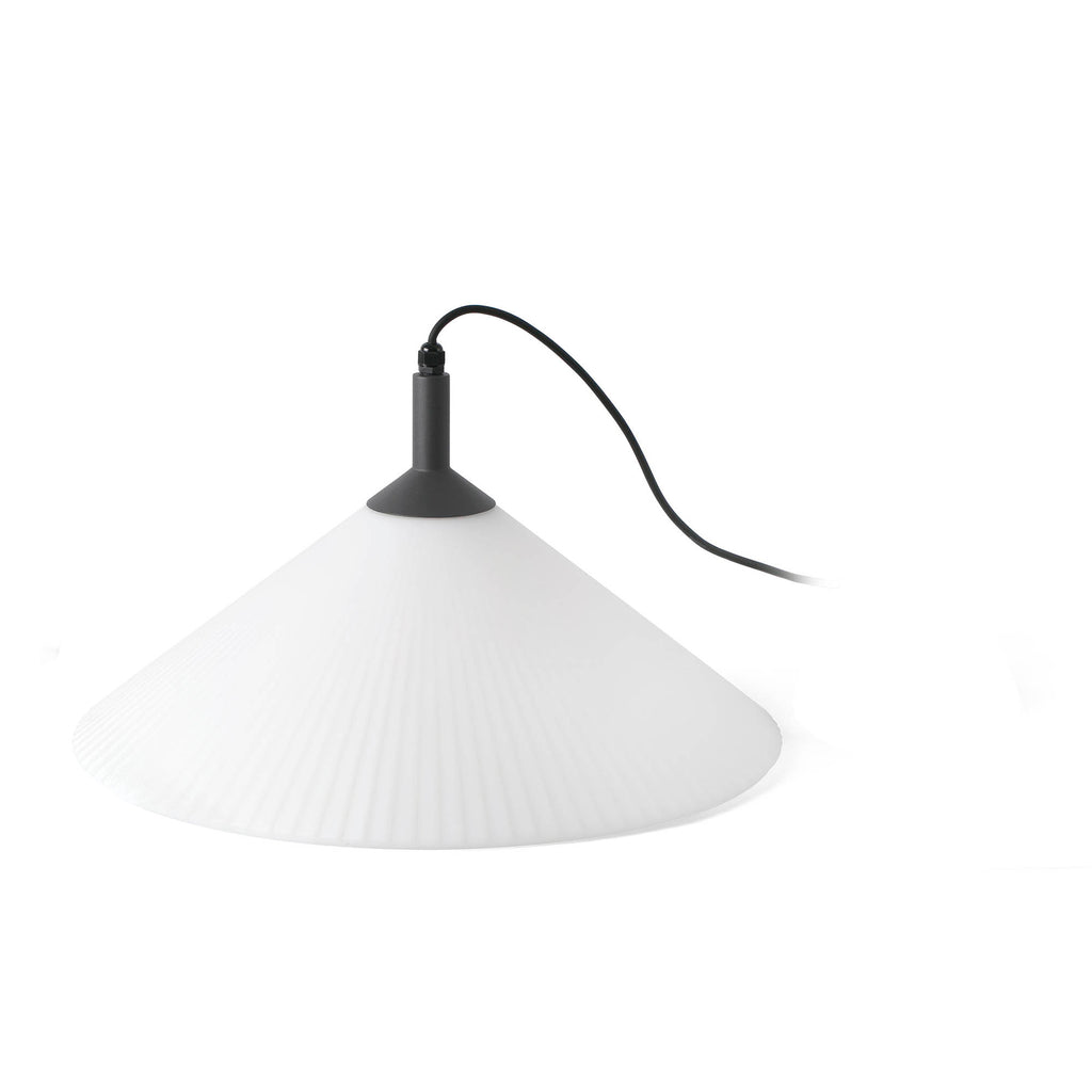 Lámpara portátil y colgante SAIGON OUT R55 en gris, diseño minimalista de aluminio IP44 para iluminación exterior por FARO