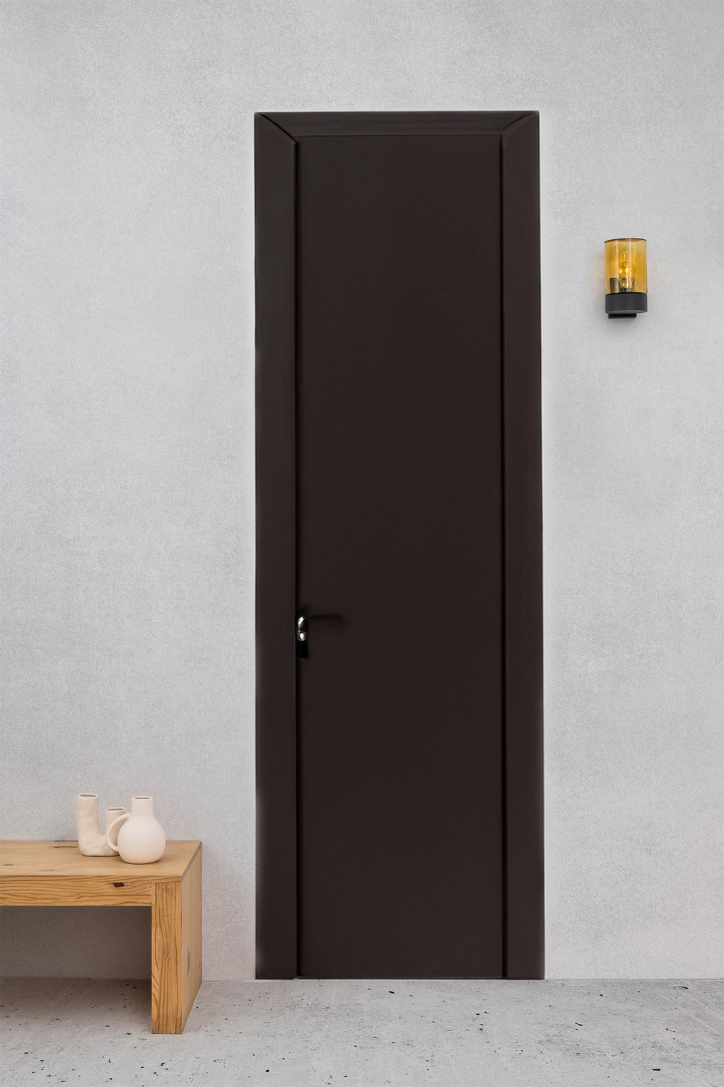 Aplique de pared KILA gris oscuro ámbar FARO 71745, luminaria exterior de aluminio y cristal IP65 montada en pared, ambiente outdoor