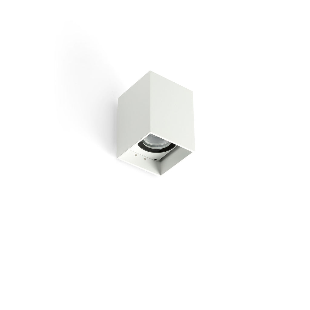 Aplique pared exterior KOV 1L blanco 3000K 34° FARO 71792-133 luminaria superficie aluminio LED COB IP65 iluminación jardín