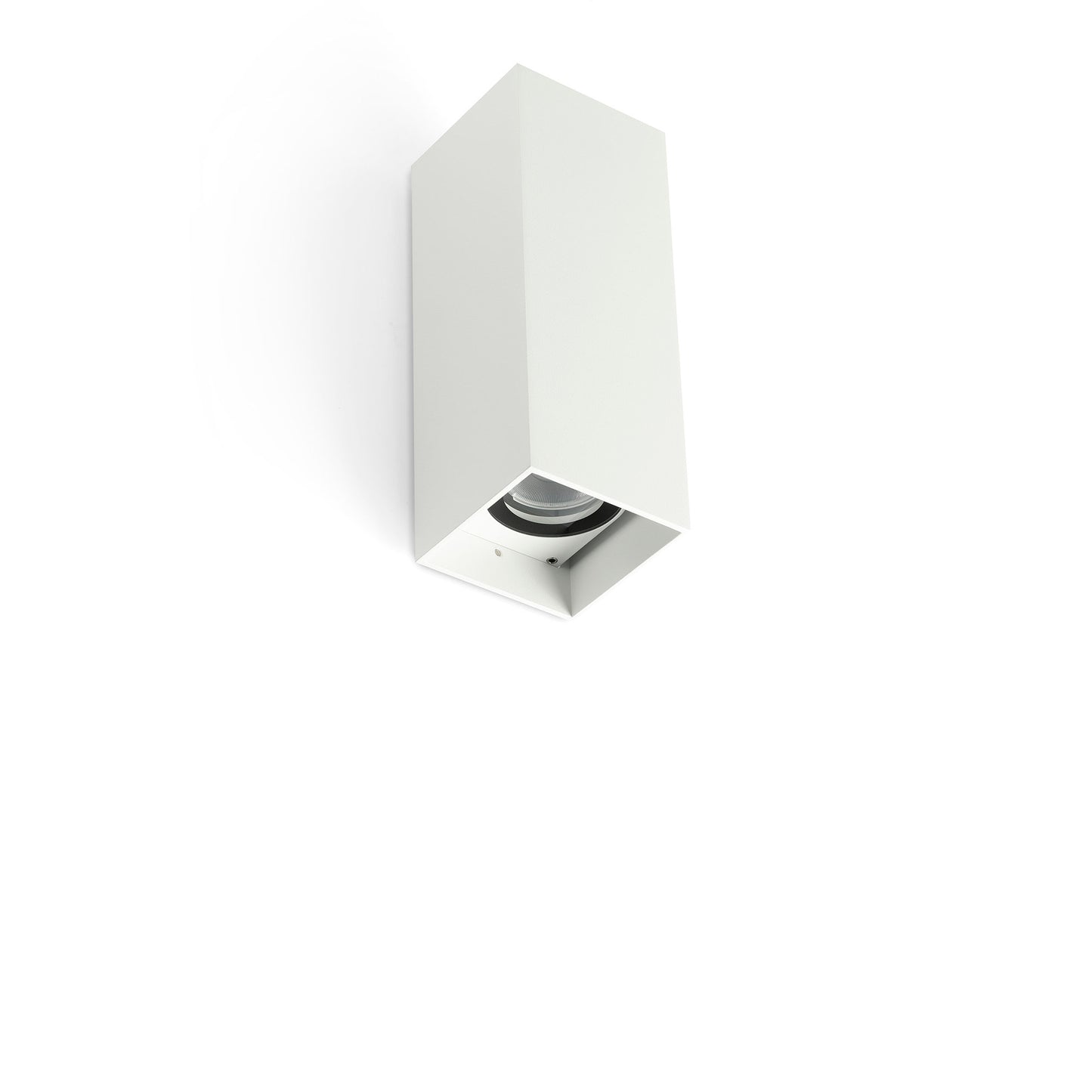 Aplique de pared KOV 2L blanco LED 3000K 23°/23° FARO 71793-133 luminaria exterior IP65 en aluminio para iluminación superficial