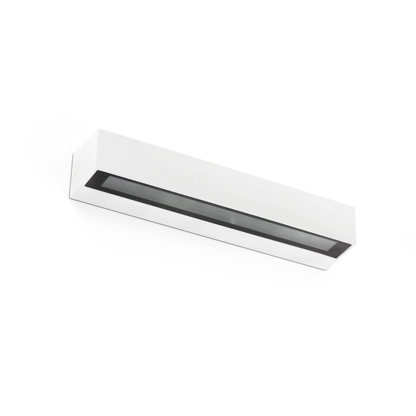 Aplique de pared LED DORO 380 en blanco de FARO modelo 71903, luminaria exterior de aluminio y cristal IP65 para hogar y jardín