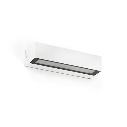 Aplique LED exterior LAKO blanco FARO 71909 - Luminaria de pared en aluminio y cristal IP65, colección 7192