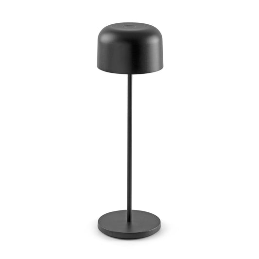 Lámpara portátil MAVIS 360 negra de FARO modelo 71928, LED recargable IP65 para iluminación exterior, jardín y sobremesa