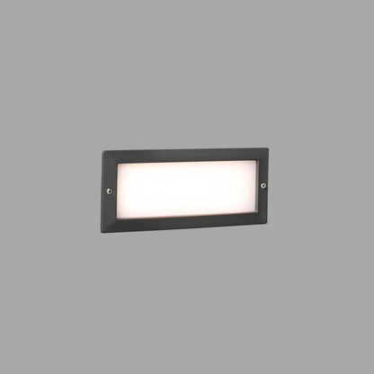 Luminaria empotrable STRIPE gris oscuro FARO 72092, iluminación exterior LED SMD en aluminio IP54 para pared