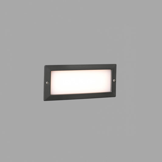 Luminaria empotrable STRIPE gris oscuro FARO 72092, iluminación exterior LED SMD en aluminio IP54 para pared