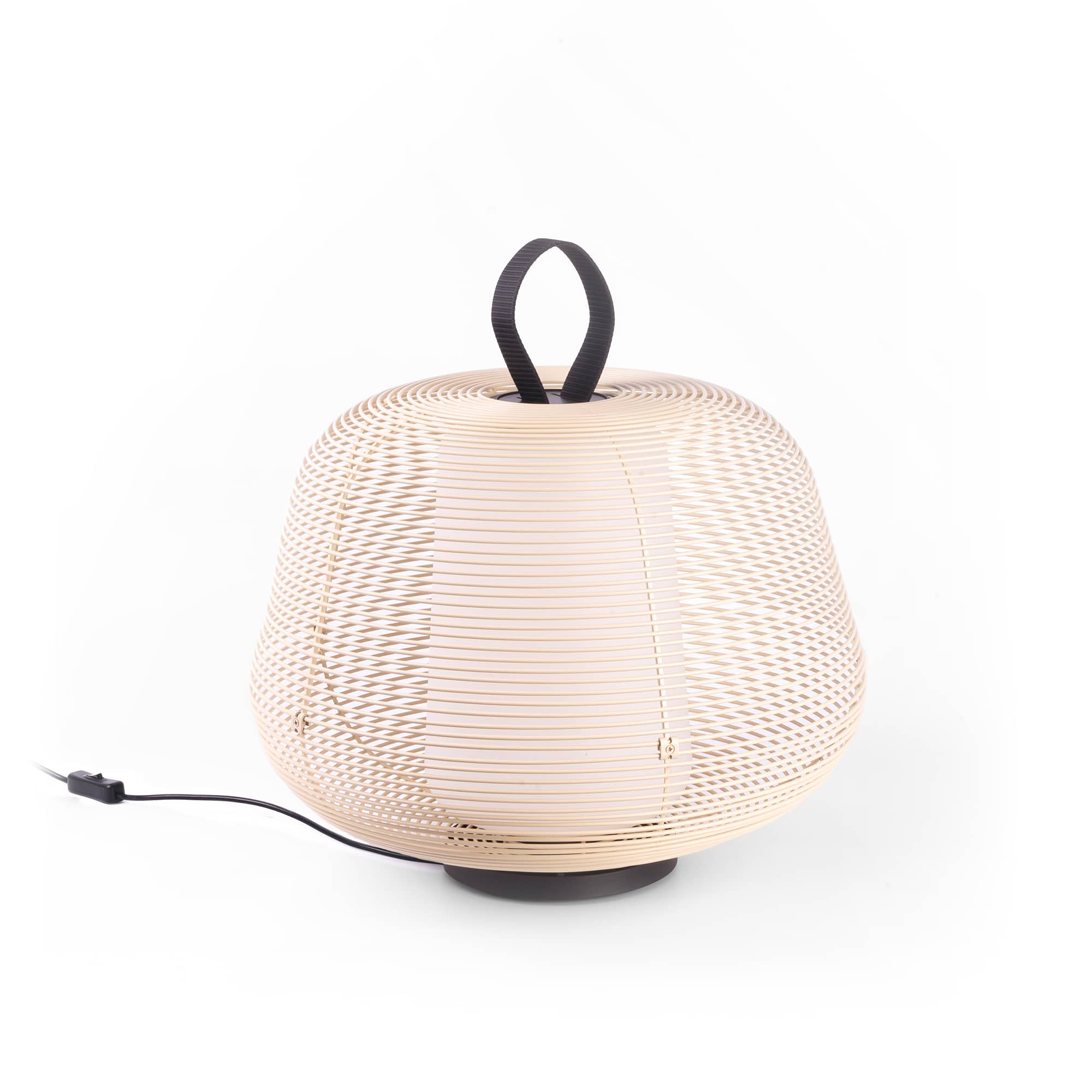 Lámpara portátil NARA Beige FARO modelo 72102-155, luminaria exterior de acero IP65 para jardín y terraza