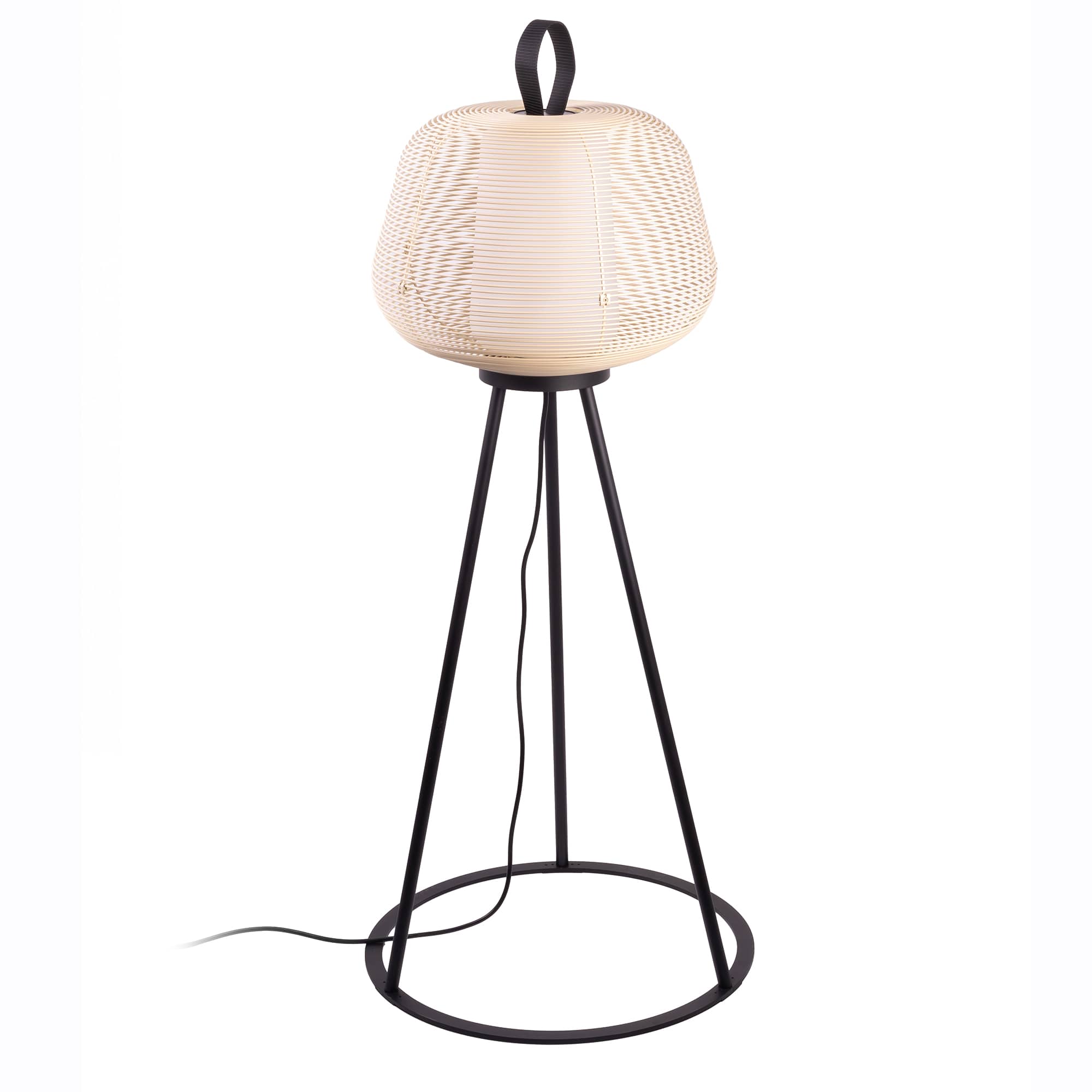 Lámpara de pie NARA beige FARO modelo 72103-155, luminaria exterior de acero para jardín y terraza, iluminación outdoor superficie