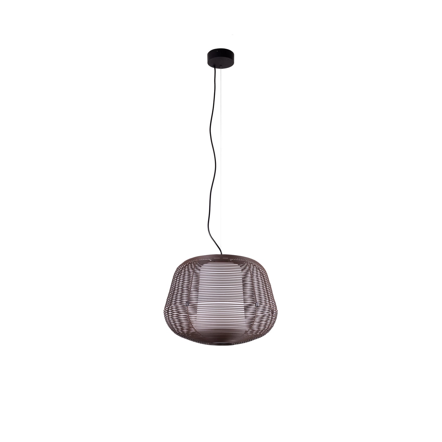 Lámpara colgante NARA marrón óxido faro exterior IP65 acero serie 2292 para jardín y terraza, modelo FARO 72104-157