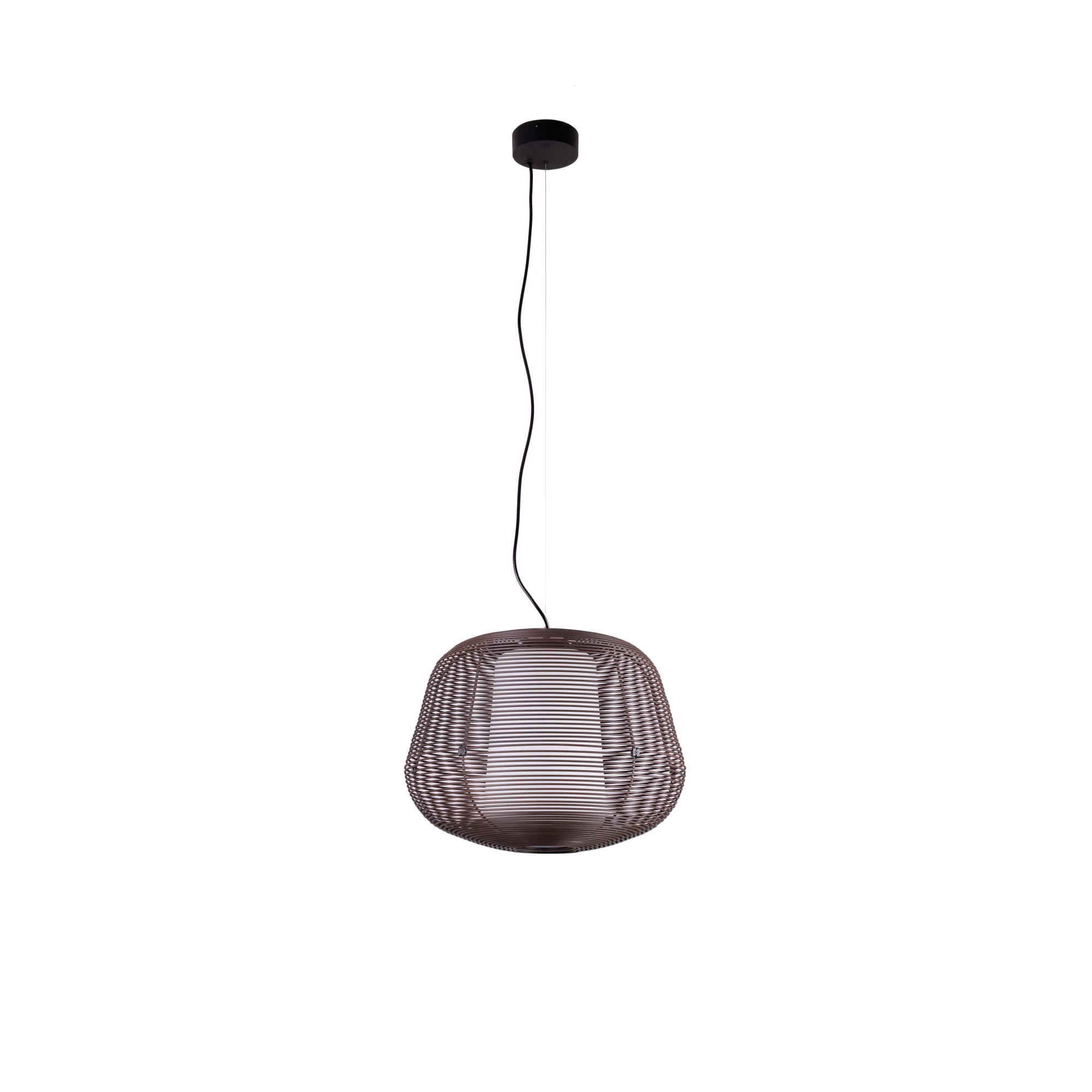 Lámpara colgante NARA marrón óxido faro exterior IP65 acero serie 2292 para jardín y terraza, modelo FARO 72104-157