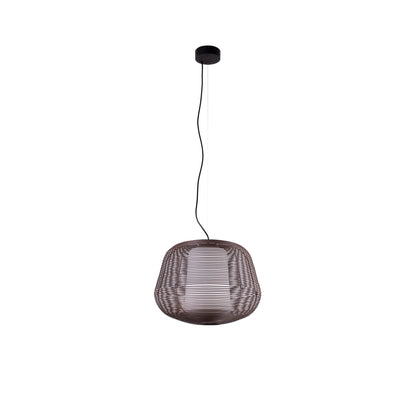 Lámpara colgante NARA marrón óxido faro exterior IP65 acero serie 2292 para jardín y terraza, modelo FARO 72104-157