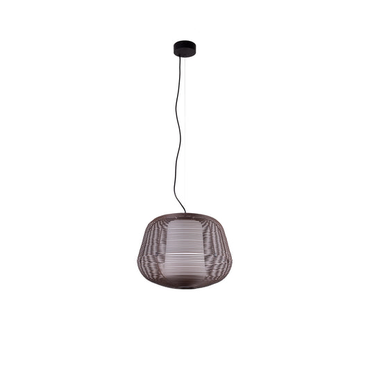 Lámpara colgante NARA marrón óxido faro exterior IP65 acero serie 2292 para jardín y terraza, modelo FARO 72104-157