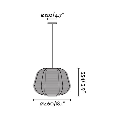 Medidas de la lámpara colgante NARA en marrón óxido FARO 72104-157, dimensiones de faro exterior IP65 en acero para iluminación de jardín y terraza