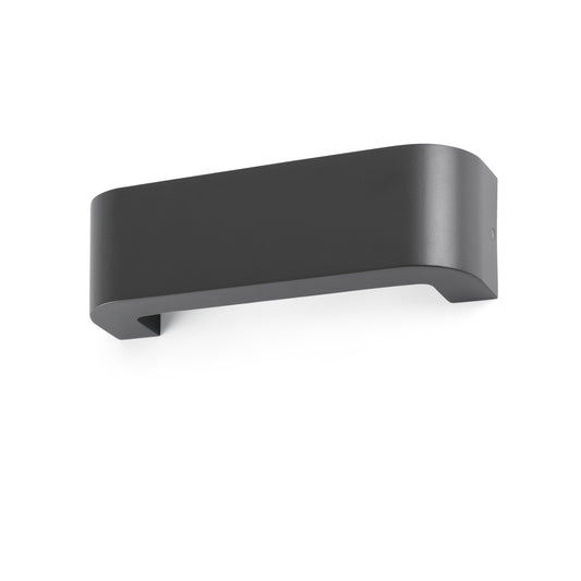 Aplique pared LED exterior Bracket gris oscuro aluminio FARO 72272, iluminación jardín minimalista con luz cálida IP44