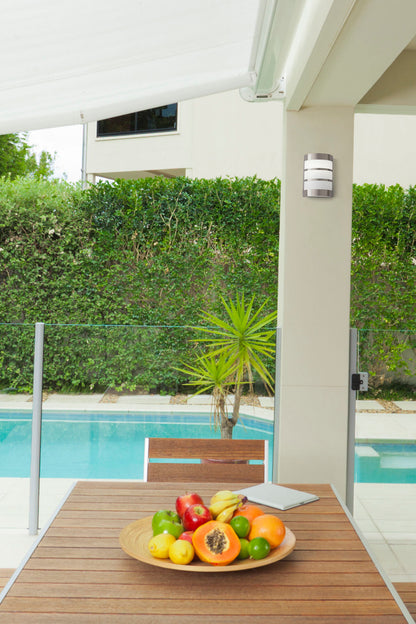 Lámpara de pared CELA 2 en níquel mate de FARO modelo 72281, luminaria de superficie exterior en acero inoxidable para jardín y terraza, iluminación ambiente moderna