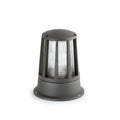 Baliza exterior SURAT gris oscuro, faro de jardín IP54 en aluminio y cristal para terraza, modelo 72310.