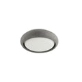 Plafon ANGA 240 Gris Oscuro FARO 72353, luminaria exterior de superficie en cemento y PMMA IP44 para iluminación exterior