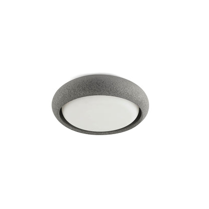 Plafon ANGA 240 Gris Oscuro FARO 72353, luminaria exterior de superficie en cemento y PMMA IP44 para iluminación exterior