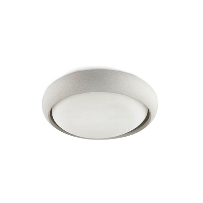 Plafon exterior ANGA 295 blanco FARO modelo 72354, luminaria superficie en cemento y PMMA con LED SMD para jardín y terraza