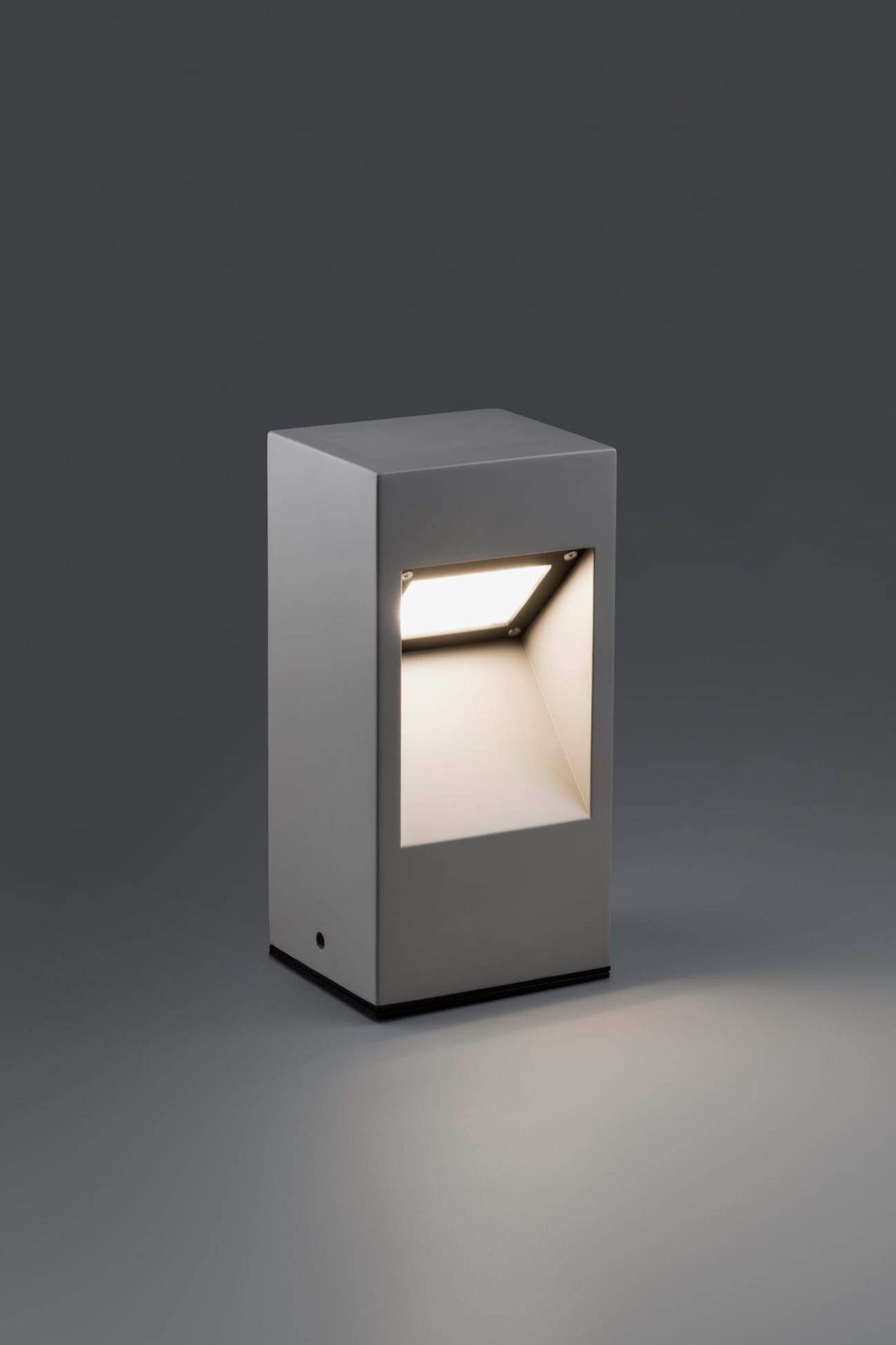 Baliza exterior CAST 300 gris oscuro serie FARO 74155, luminaria LED IP65 de cemento en jardín y terraza, iluminación superficie para exteriores