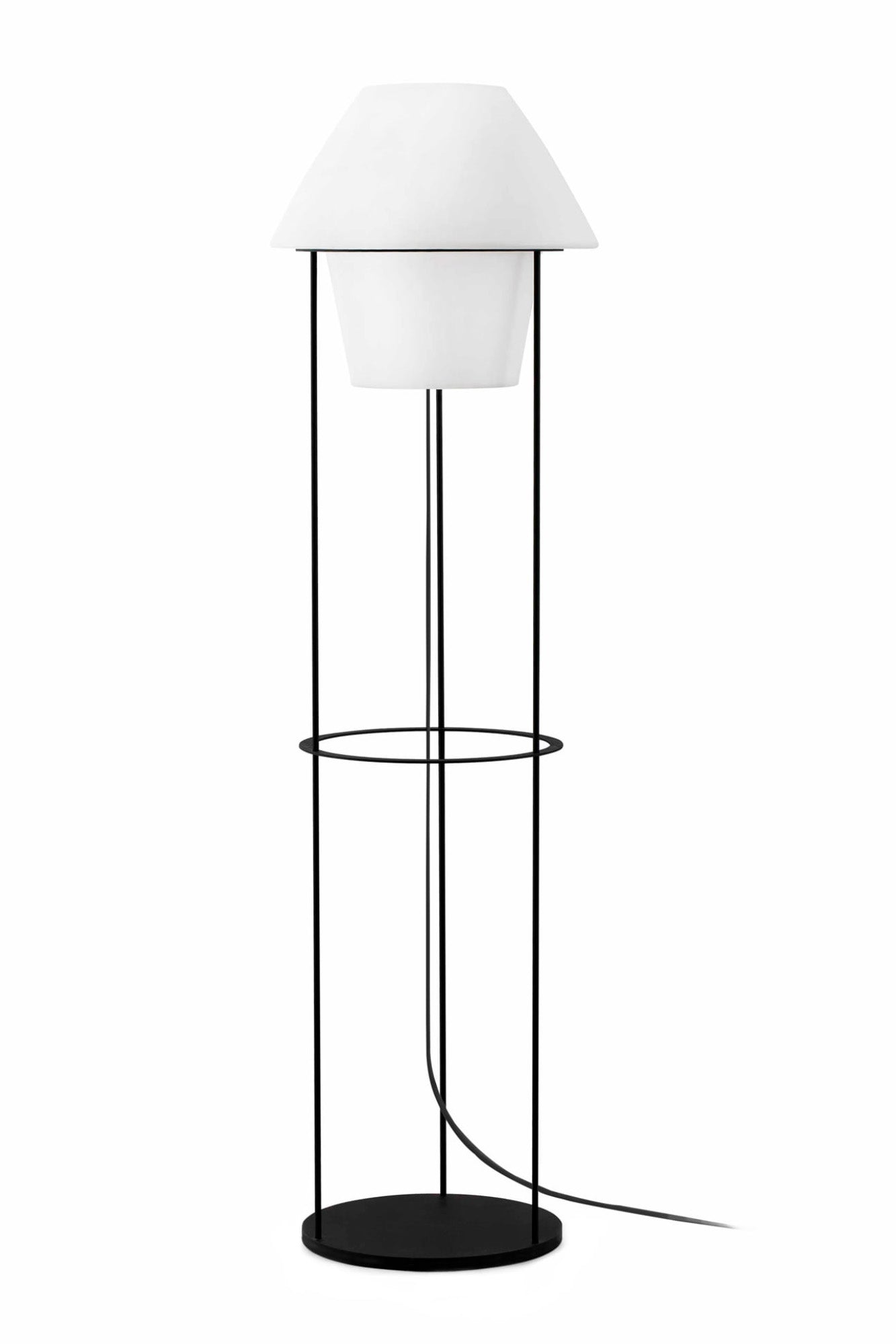 Estructura lámpara exterior Versus L en negro de FARO (74424), diseño Pepe Llaudet en acero para iluminación de jardín y terraza